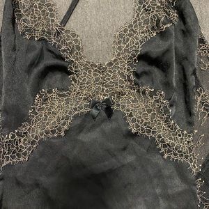 VS Black Lace & Satin BabyDoll Slip